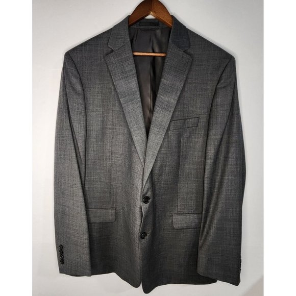 Lauren Ralph Lauren Blazer Mens‎ 46L Gray Wool 2 Button Sports Coat Jacket - Picture 1 of 8